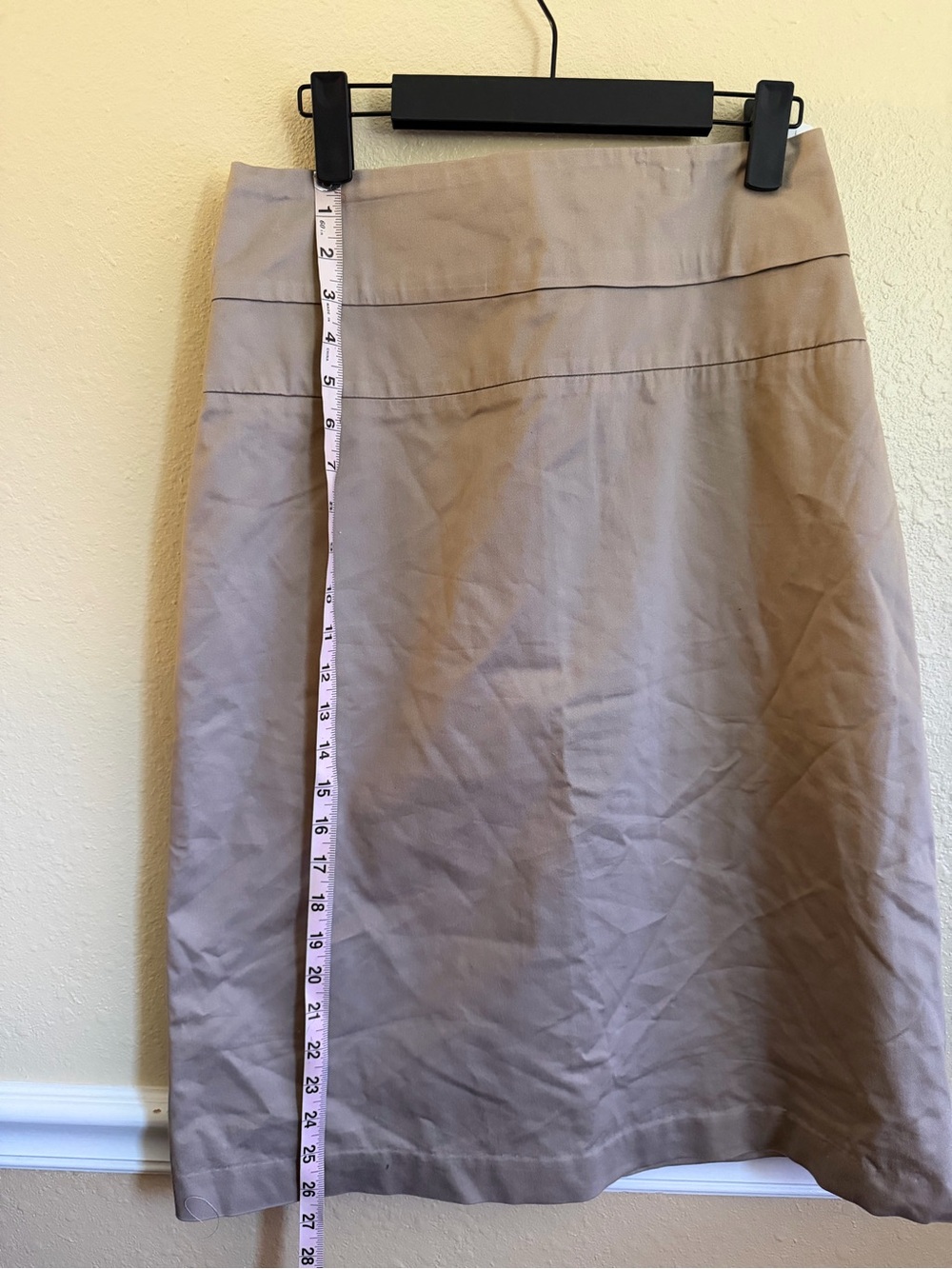 Worthington Tan A-Line Skirt with Subtle Seaming